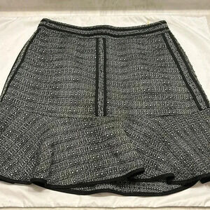 Madewell Black/White Ruffle Skirt Size 0